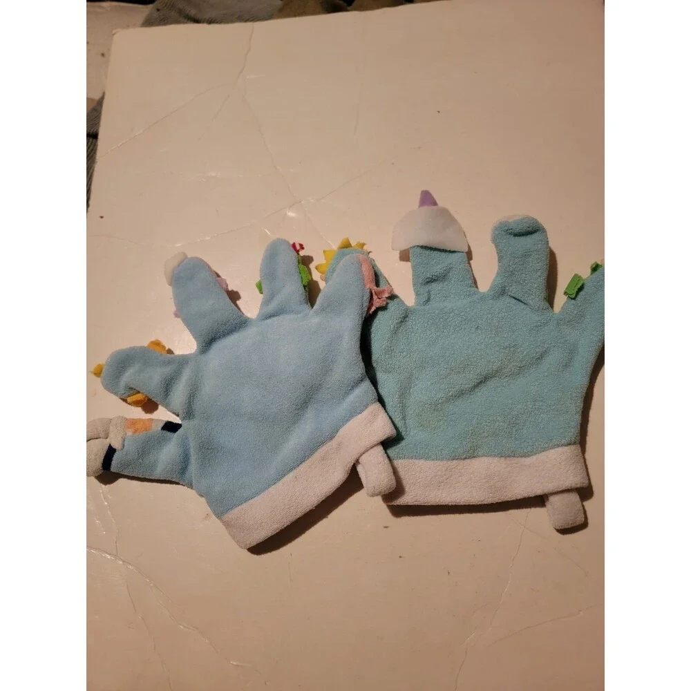 Lot Of 2 Baby Hand Puppets Wash Cloth Characters Bath Aqua Pals